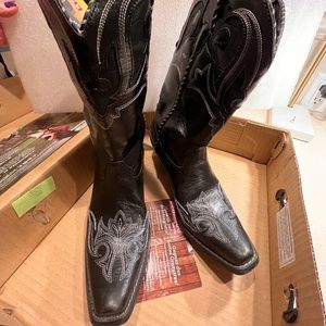 Durango Black Cowboy Boots Size 8M